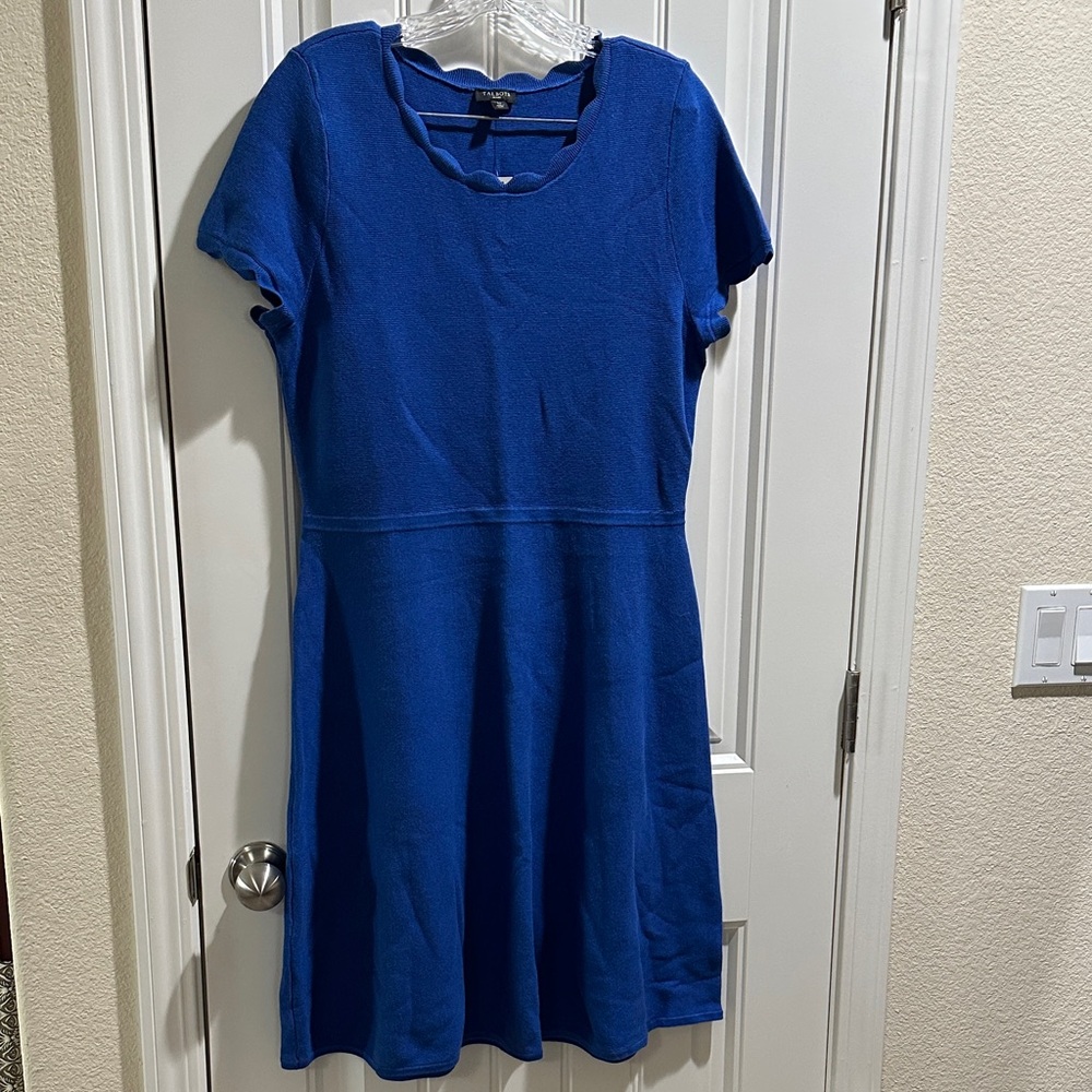 Talbots Petites Vibrant Blue Sweater-knit Dress, Size LP, NWT